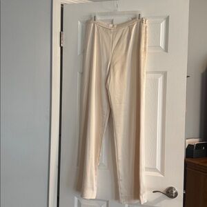 St. John Cream Satin Pants size 4